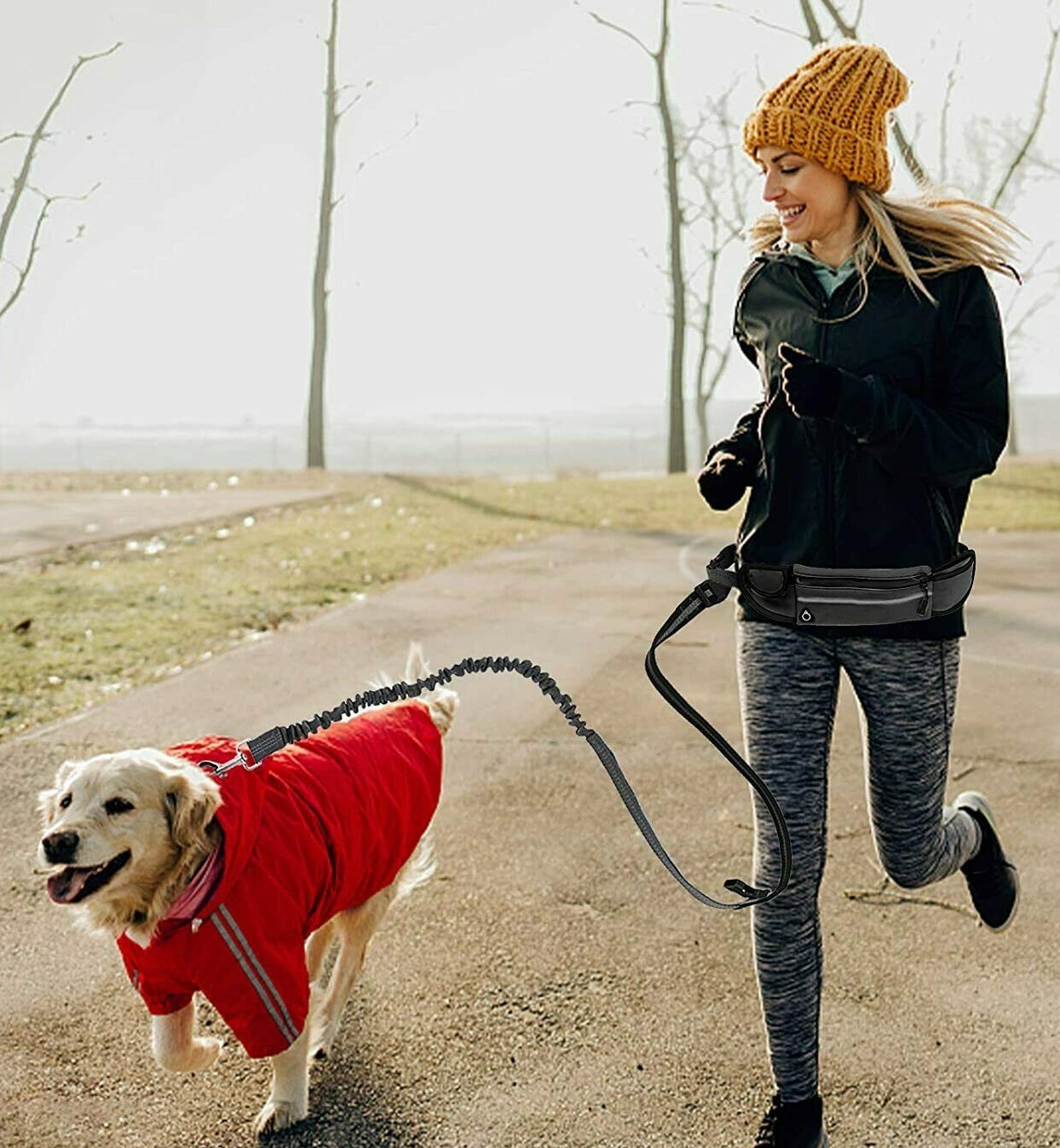 Running with dog