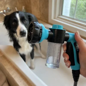 WashPro lifestyle scene with a Border Collie